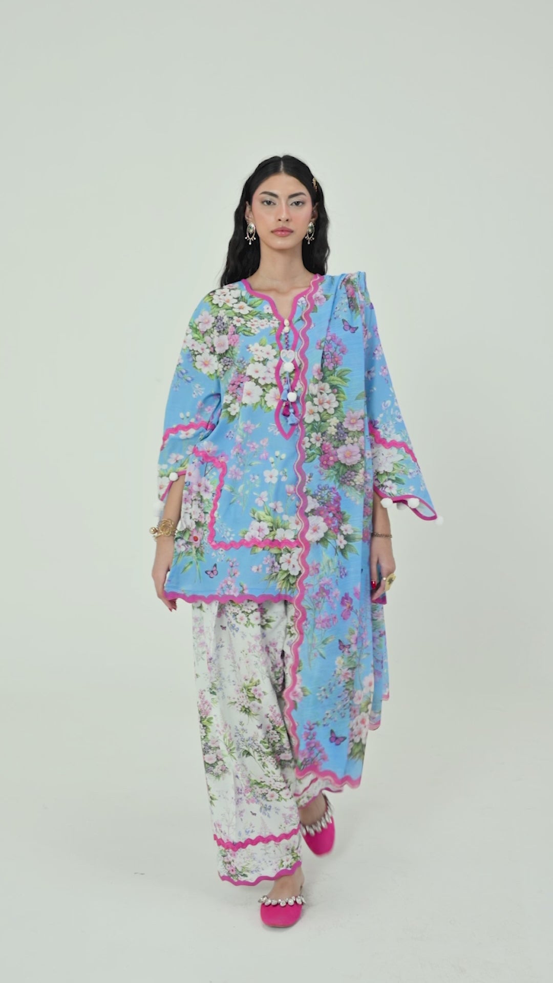 Unstitched Printed 3 Piece Lawn Suit