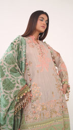 Unstitched Slub 3 Piece Suit