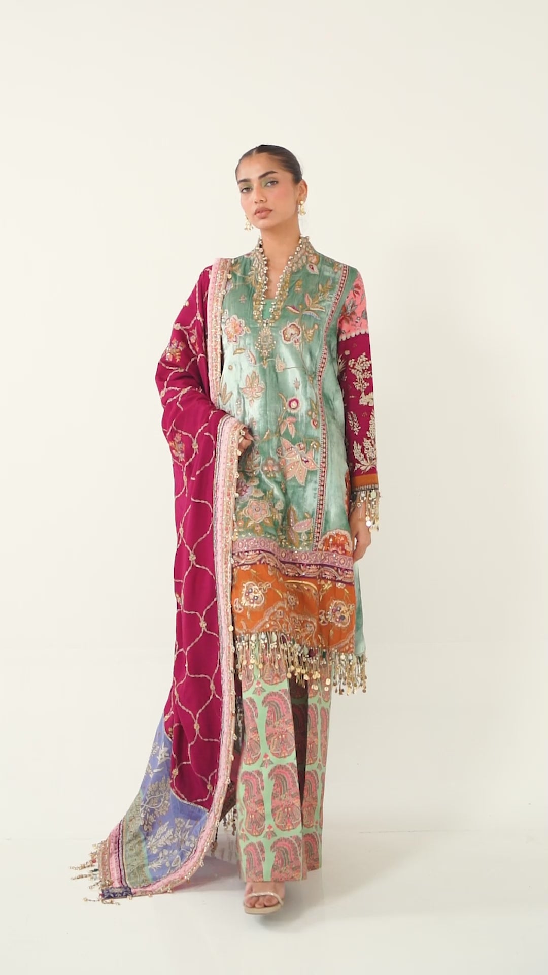 Unstitched Velvet 3 Piece Suit