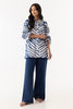 Stitched White & Blue Shirt