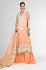 Stitched Peach Embroidered Shirt
