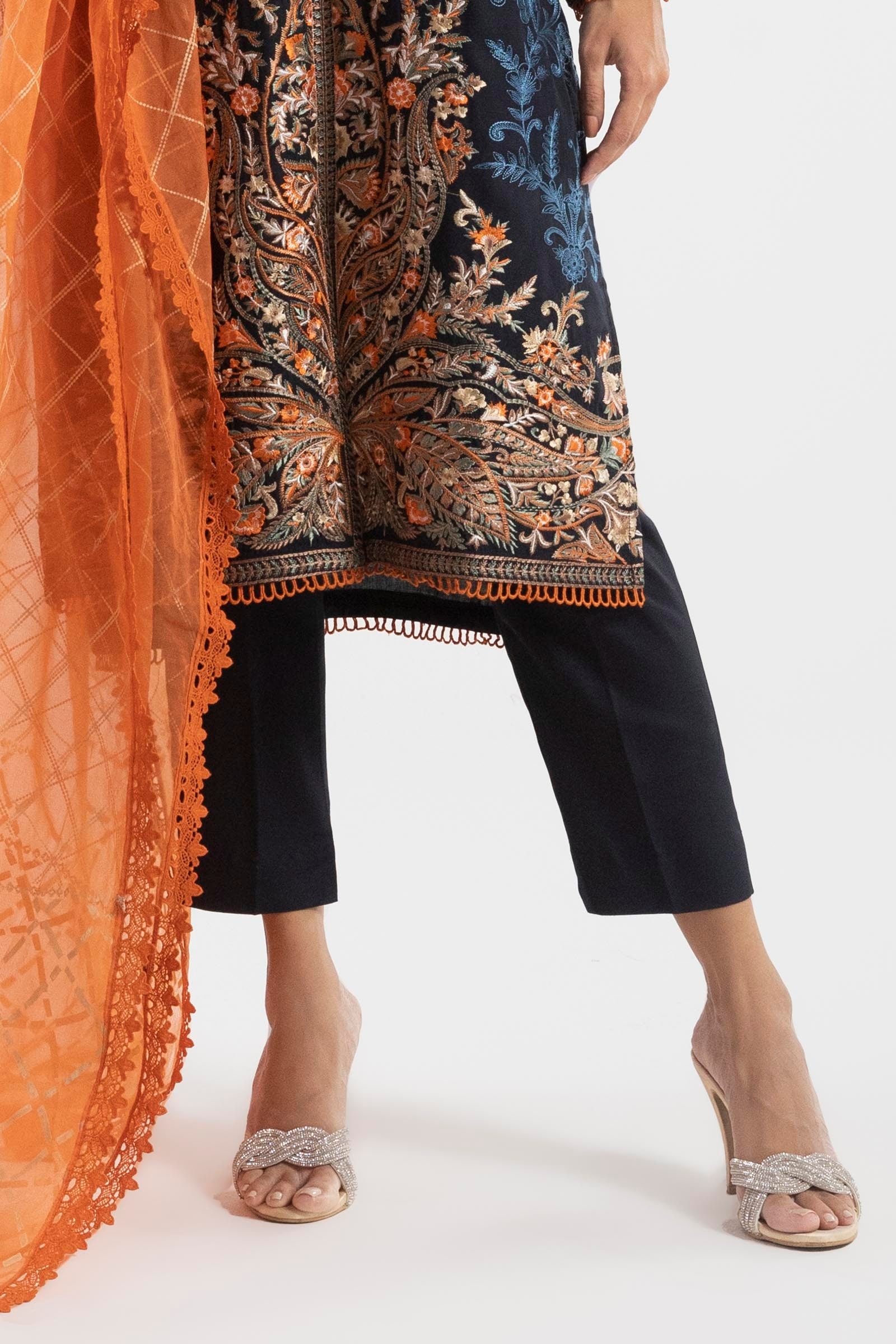 Stitched Blue Culotte Main image