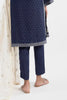 Stitched Blue Straight Pants
