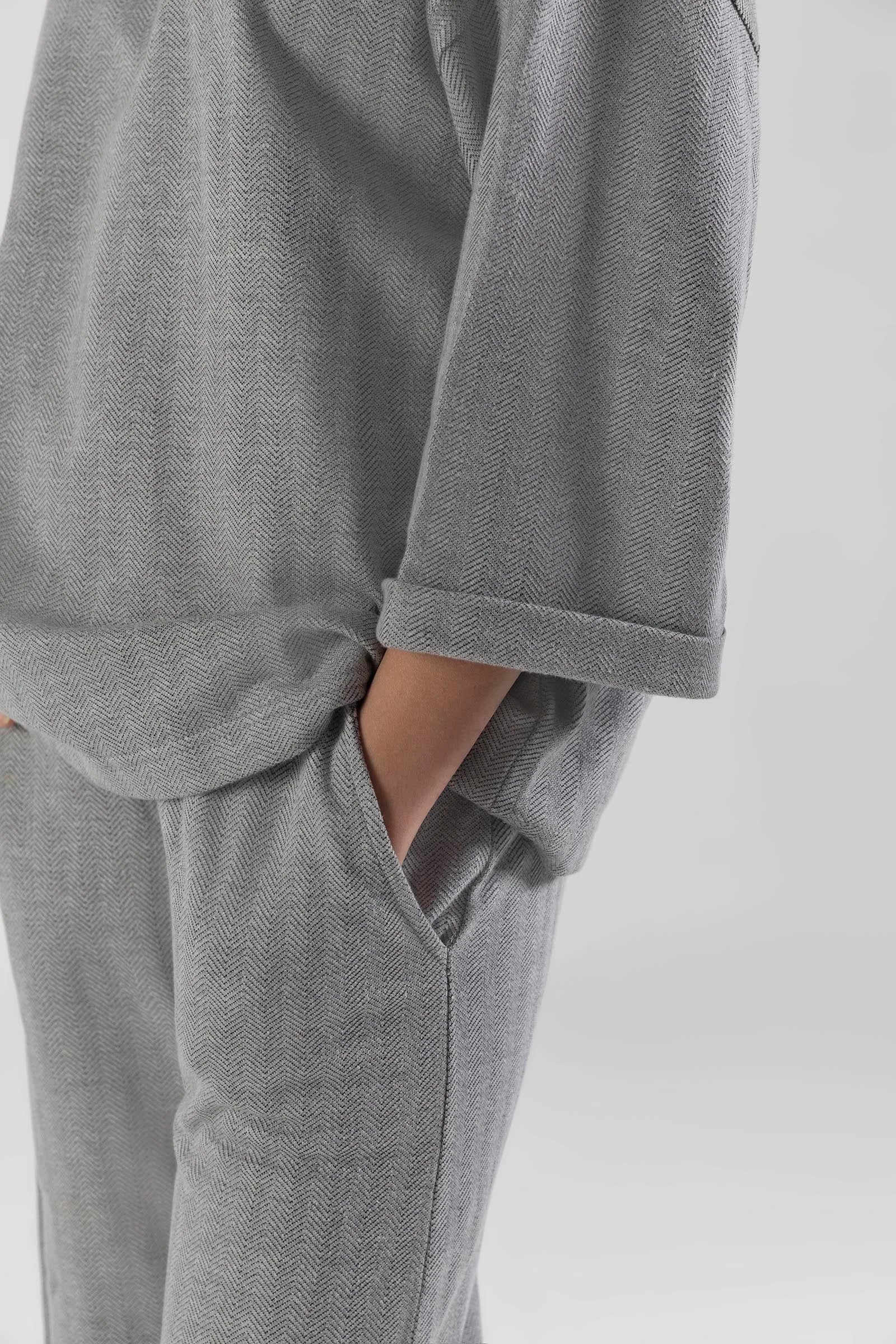 Stitched Grey Top+Trouser Secondary image