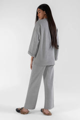 Stitched Grey Top+Trouser