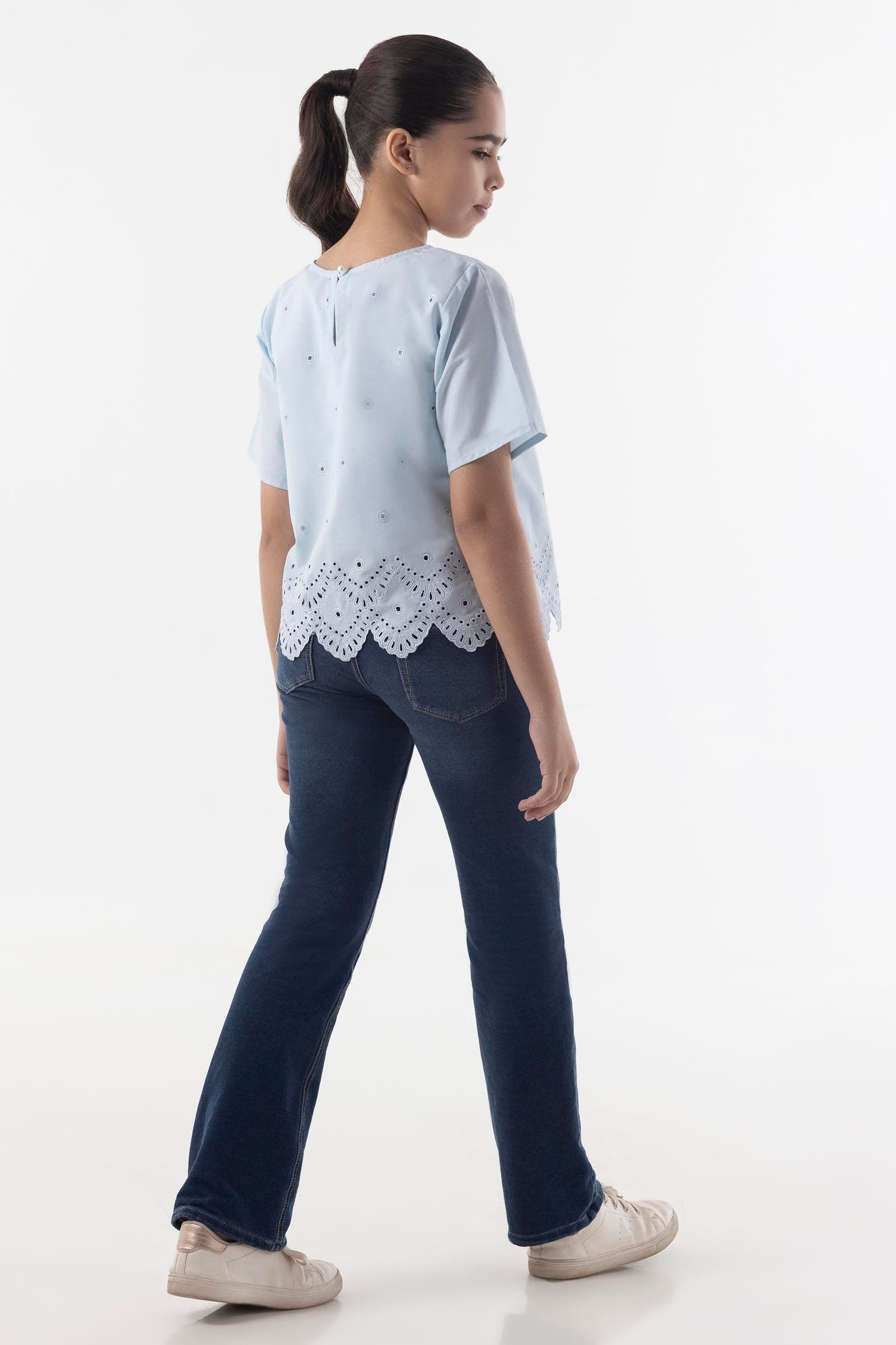 Stitched Dyed Kids Poplin Top