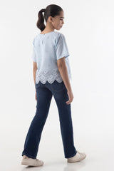 Stitched Dyed Kids Poplin Top