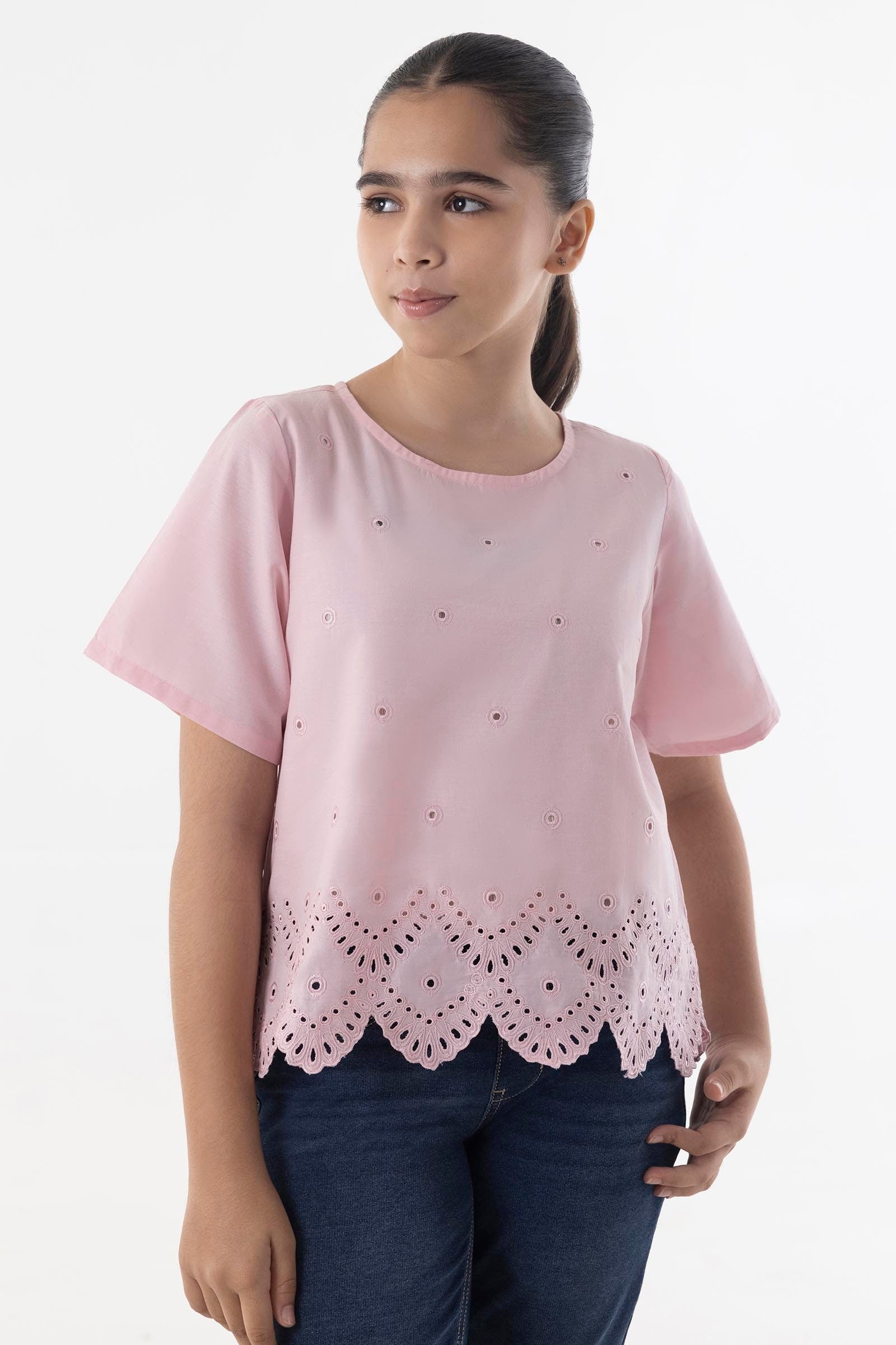 Stitched Dyed Kids Poplin Top Main image