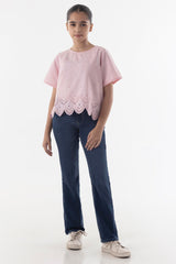 Stitched Dyed Kids Poplin Top