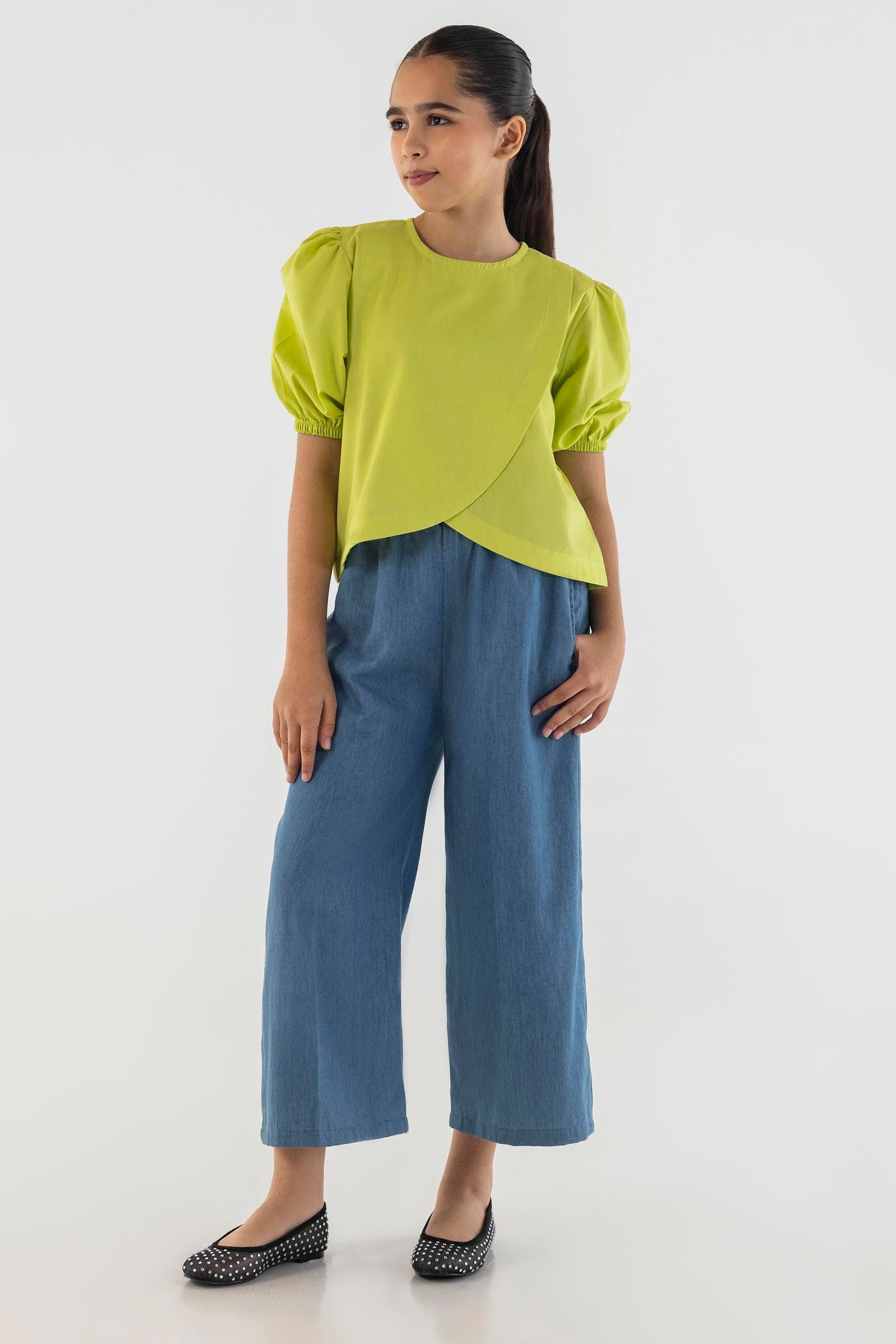 Stitched Kids Dyed Poplin Top Secondary image
