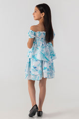 Stitched Kids Lawn Floral Printed Shirt