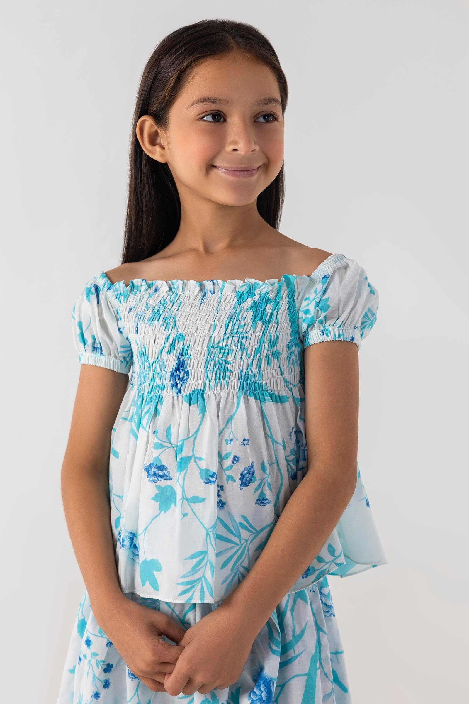 Stitched Kids Lawn Floral Printed Shirt Secondary image