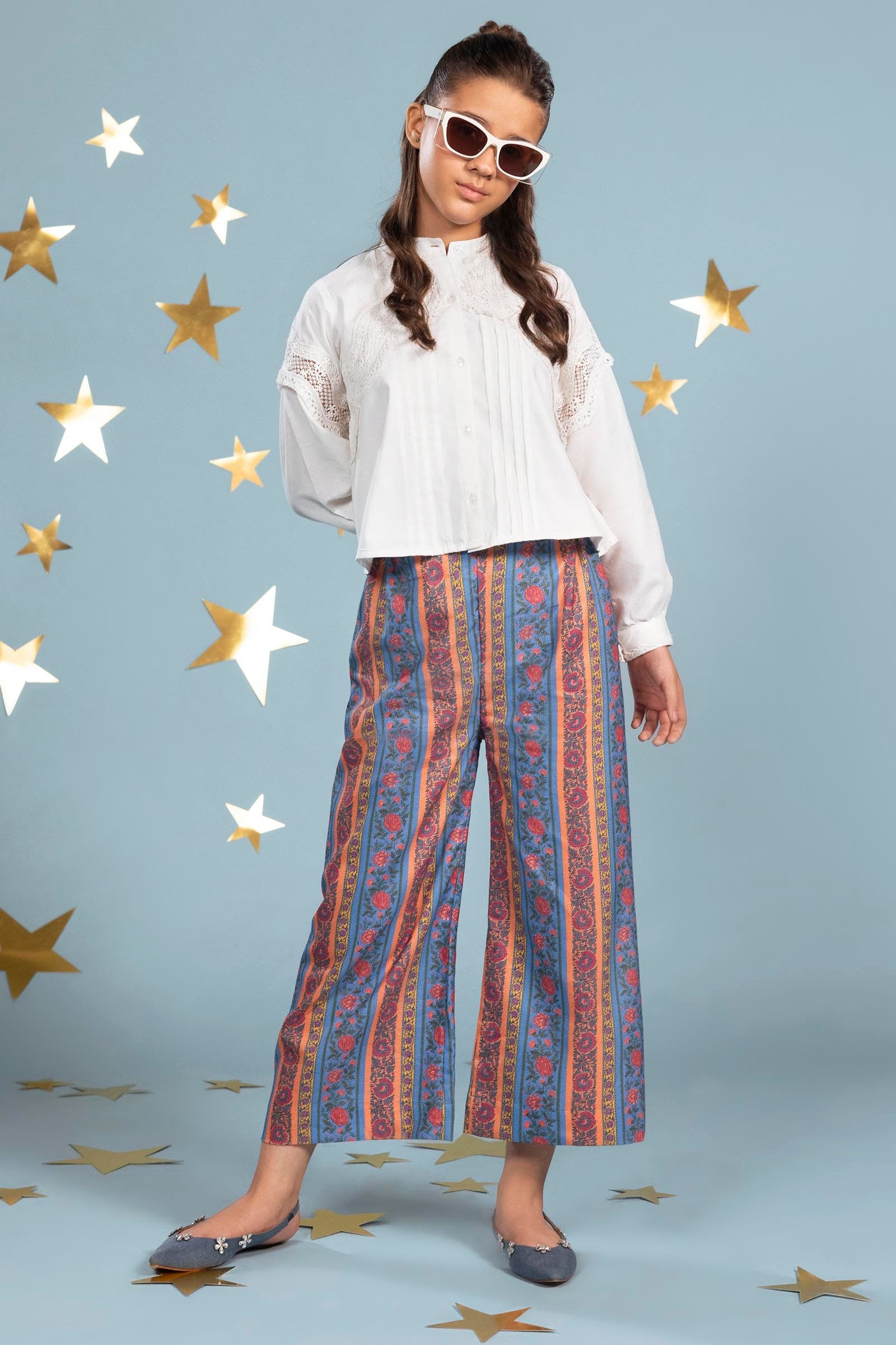 Stitched Kids Dyed Lawn Shirt Secondary image