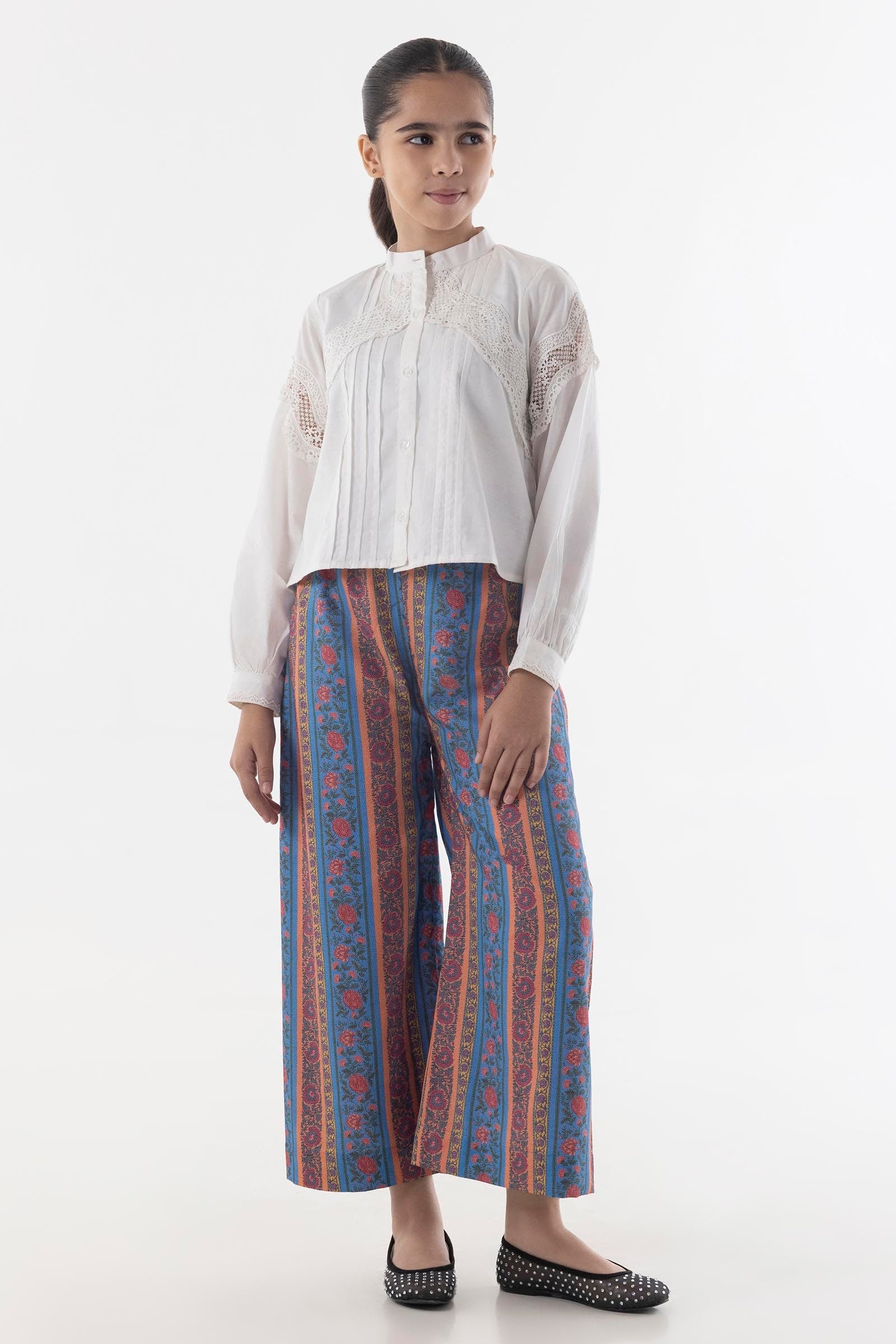 Stitched Kids Dyed Lawn Shirt
