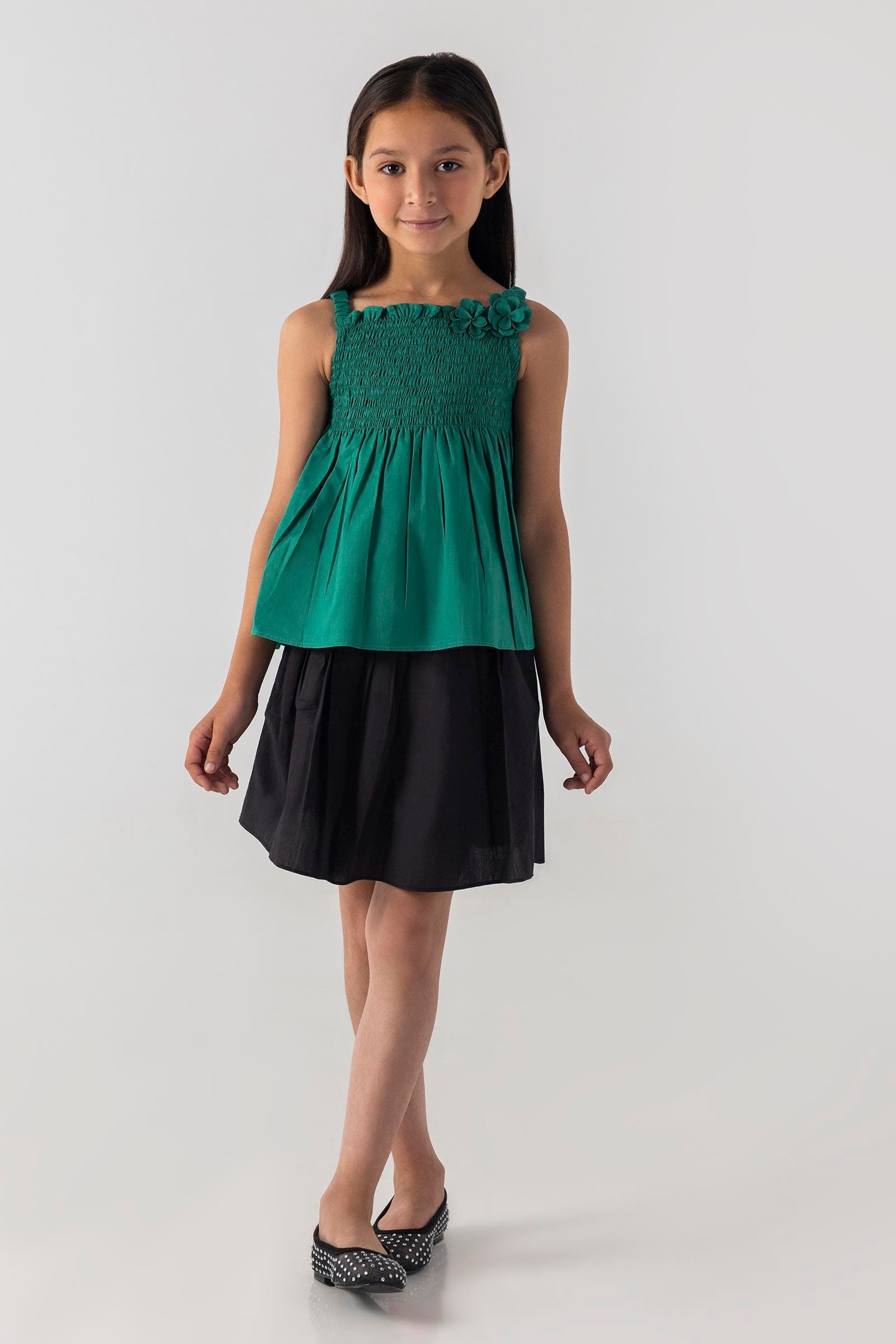Stitched Kids Dyed Poplin Top