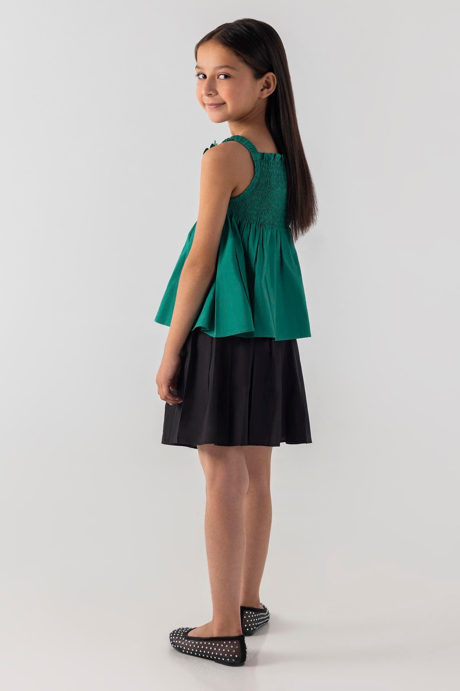 Stitched Kids Dyed Poplin Top Secondary image