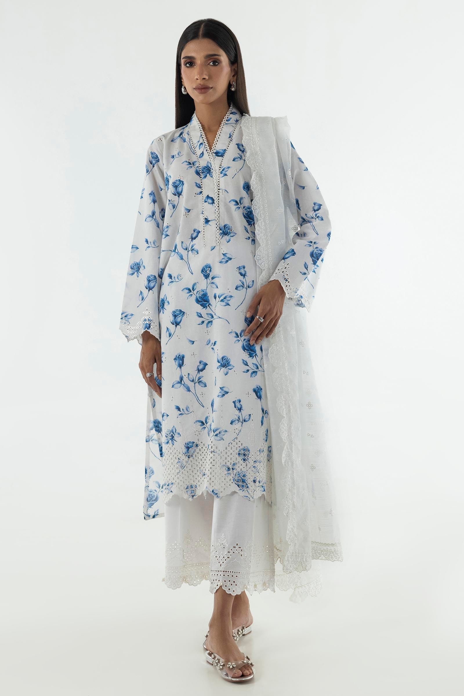 Stitched Lawn Embroidered Shirt Main image