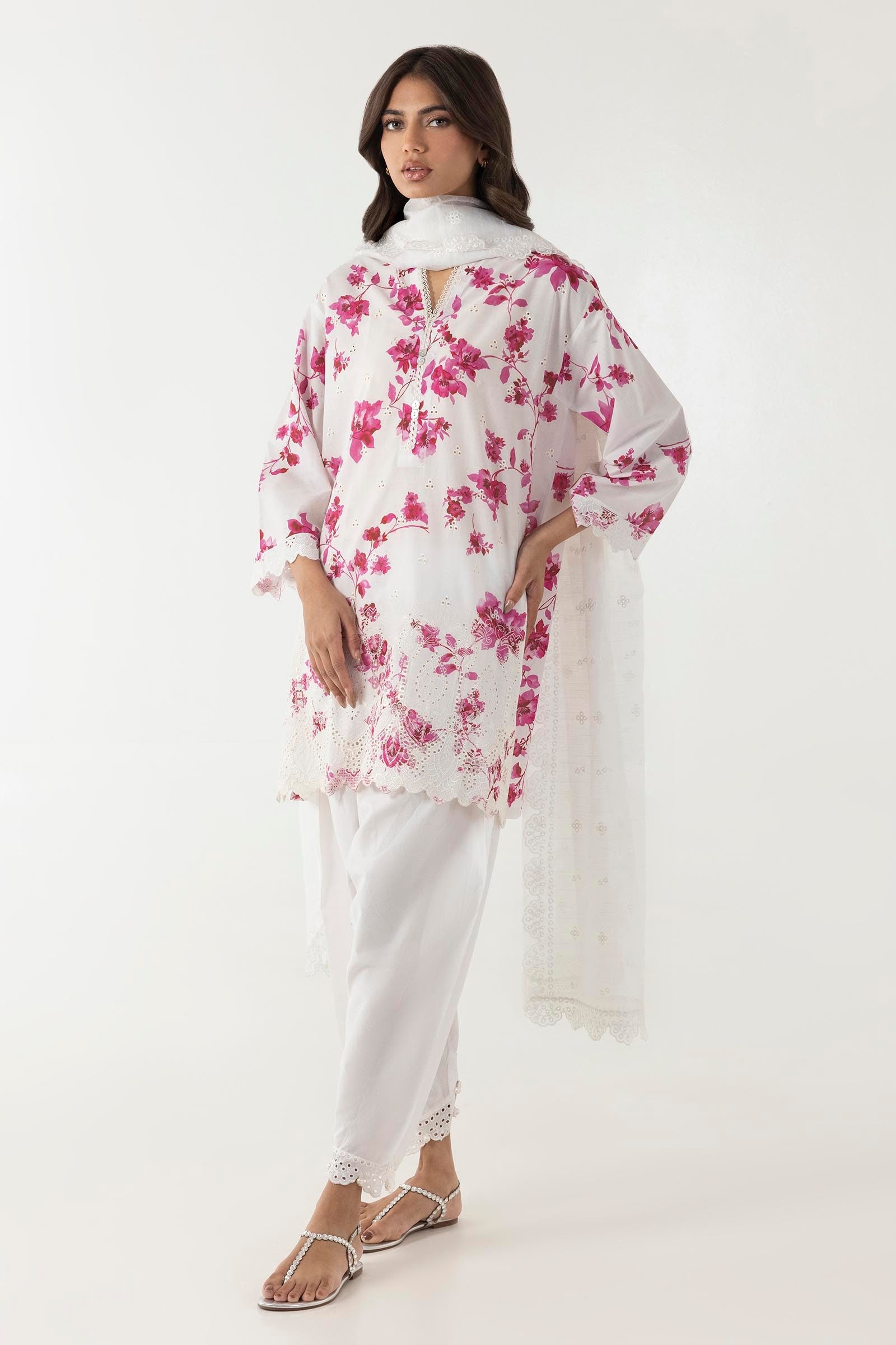 Stitched Lawn Embroidered Shirt Main image