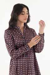 Stitched Satin Printed Shirt + Culotte