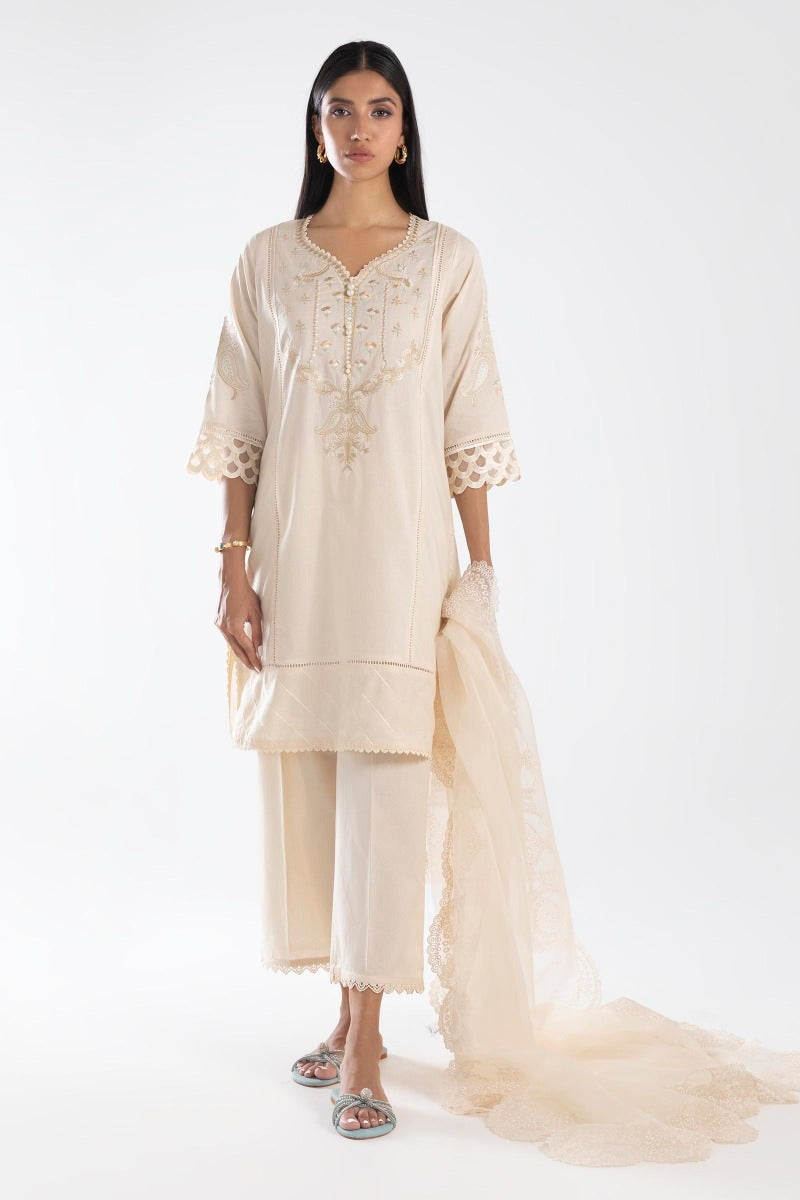 Stitched Embroidered Lawn Shirt