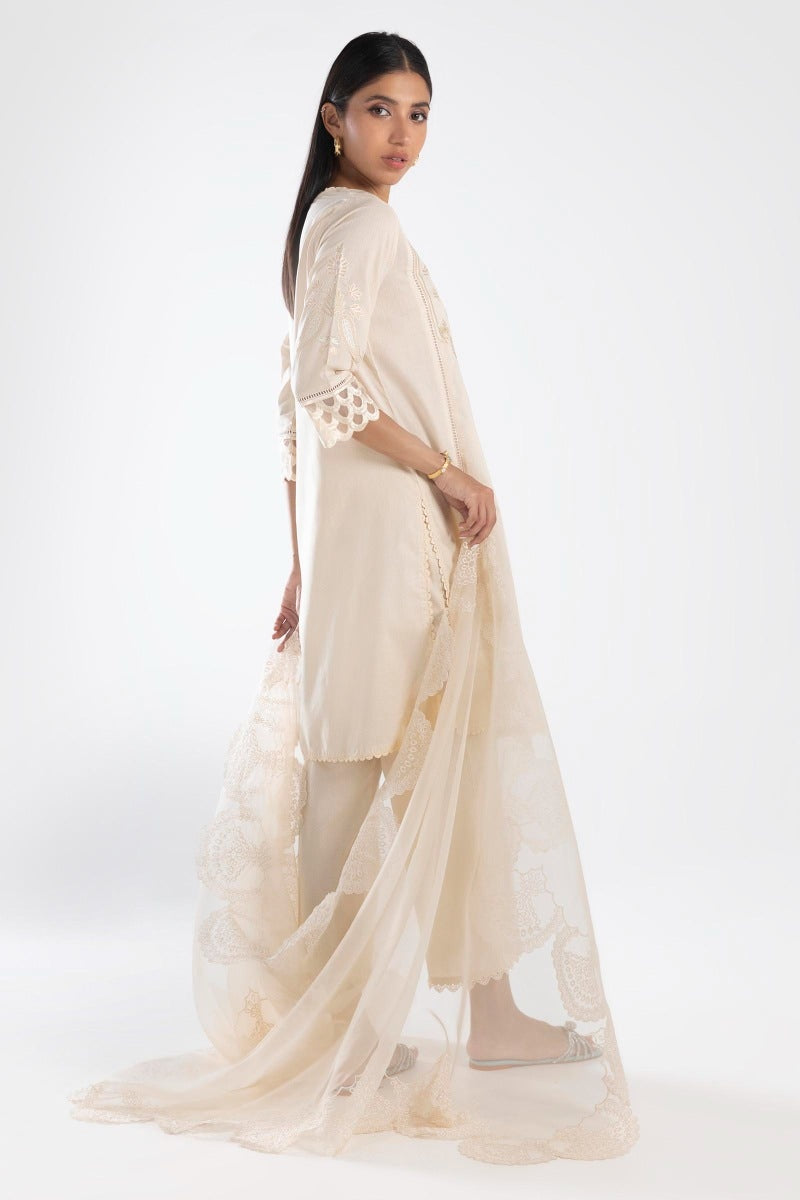 Stitched Embroidered Lawn Shirt