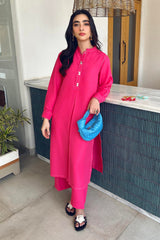 Stitched Solid Cambric Shirt + Culotte