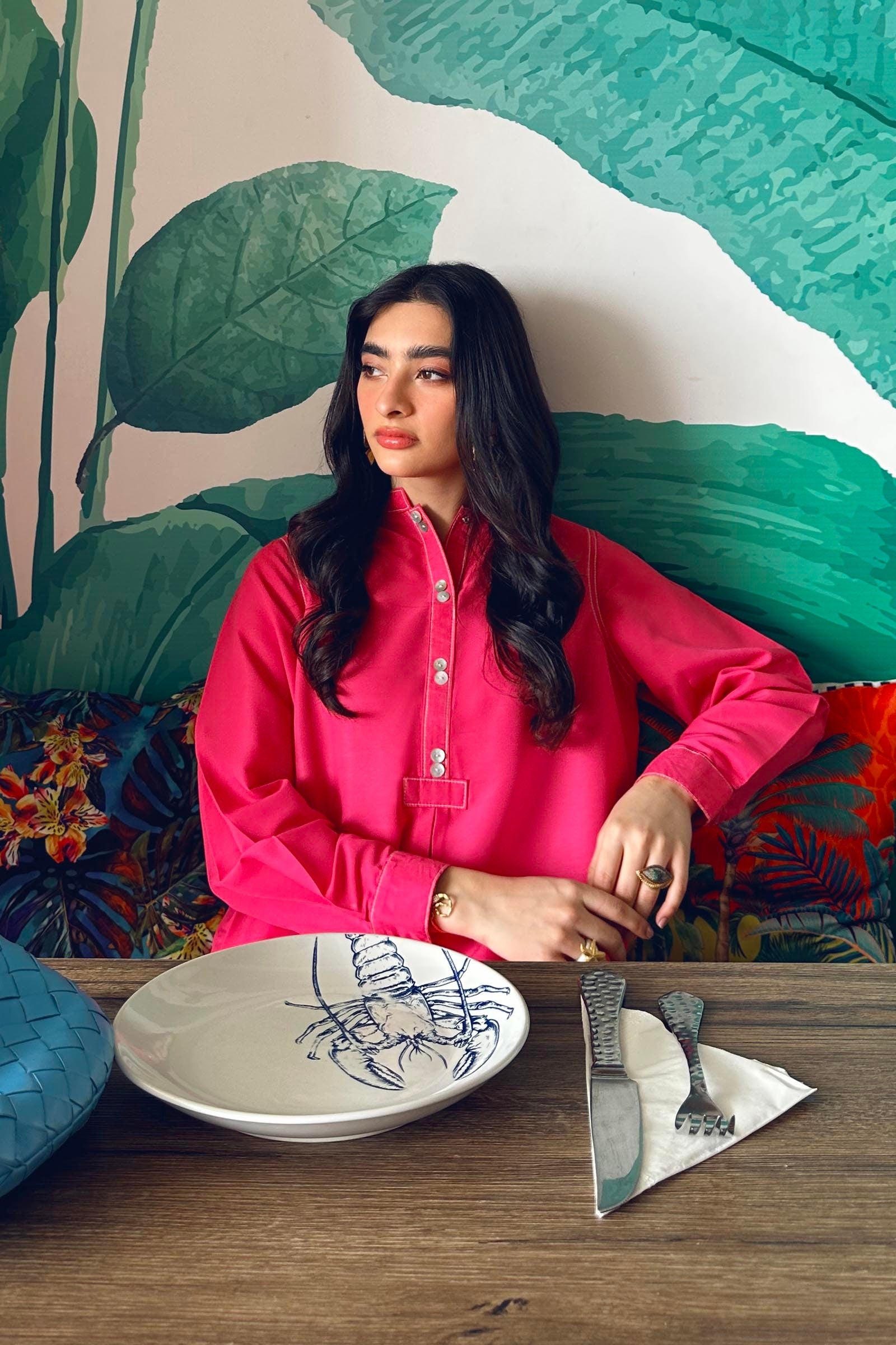 Stitched Solid Cambric Shirt + Culotte Secondary image