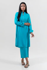 Stitched Blue Bird Basic Shirt + Culotte