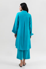 Stitched Blue Bird Basic Shirt + Culotte