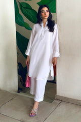 Stitched White Basic Shirt