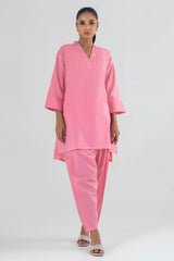 Stitched Pink Lawn Shirt + Shalwar