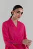 Stitched Pink Printed Shirt
