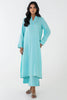 Stitched Turquoise Linen Shirt + Culotte