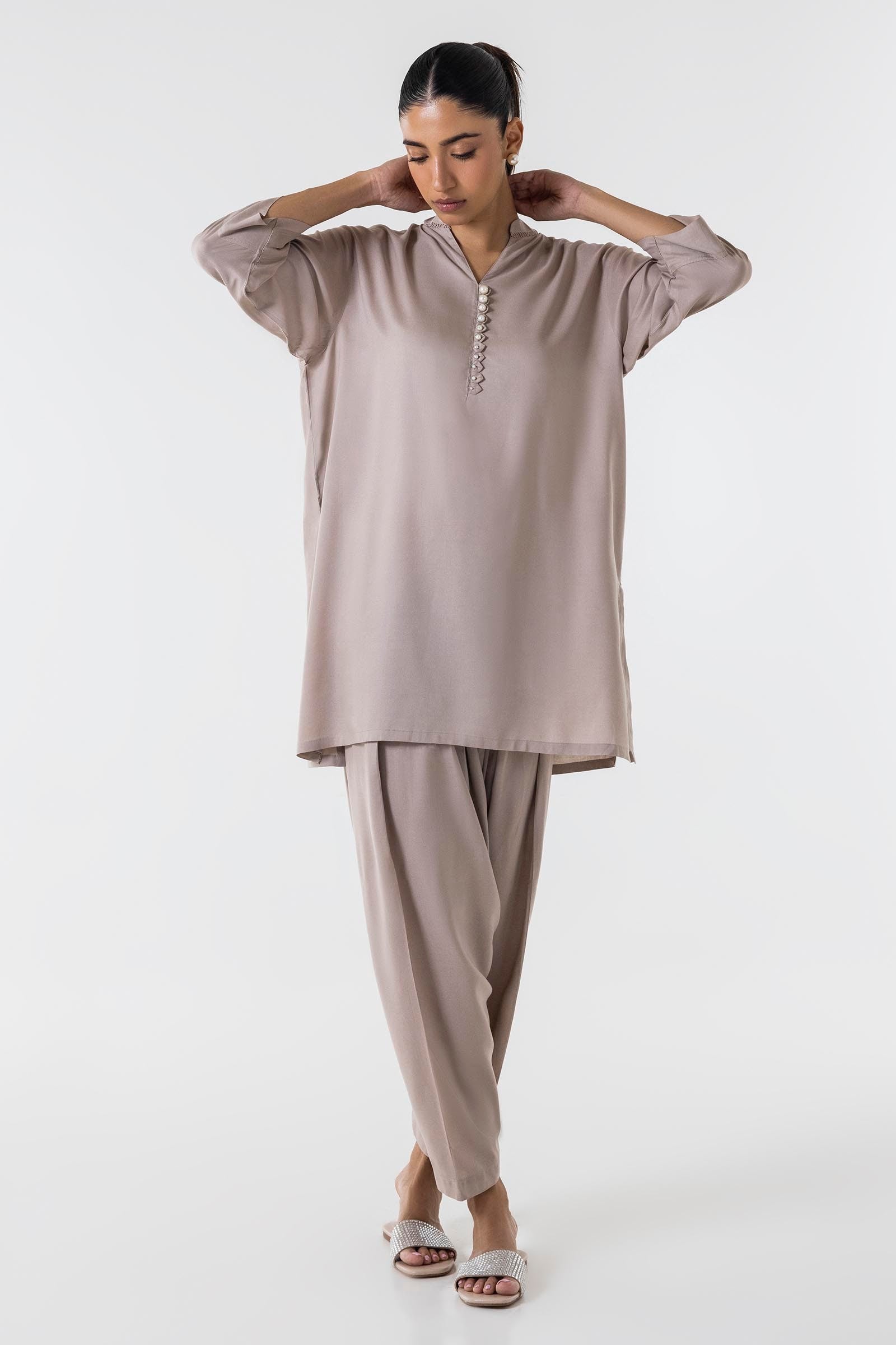 Stitched Beige Shirt Main image