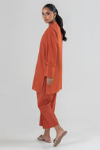 Stitched Rust Lawn Shirt + Culotte
