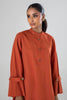 Stitched Rust Lawn Shirt + Culotte