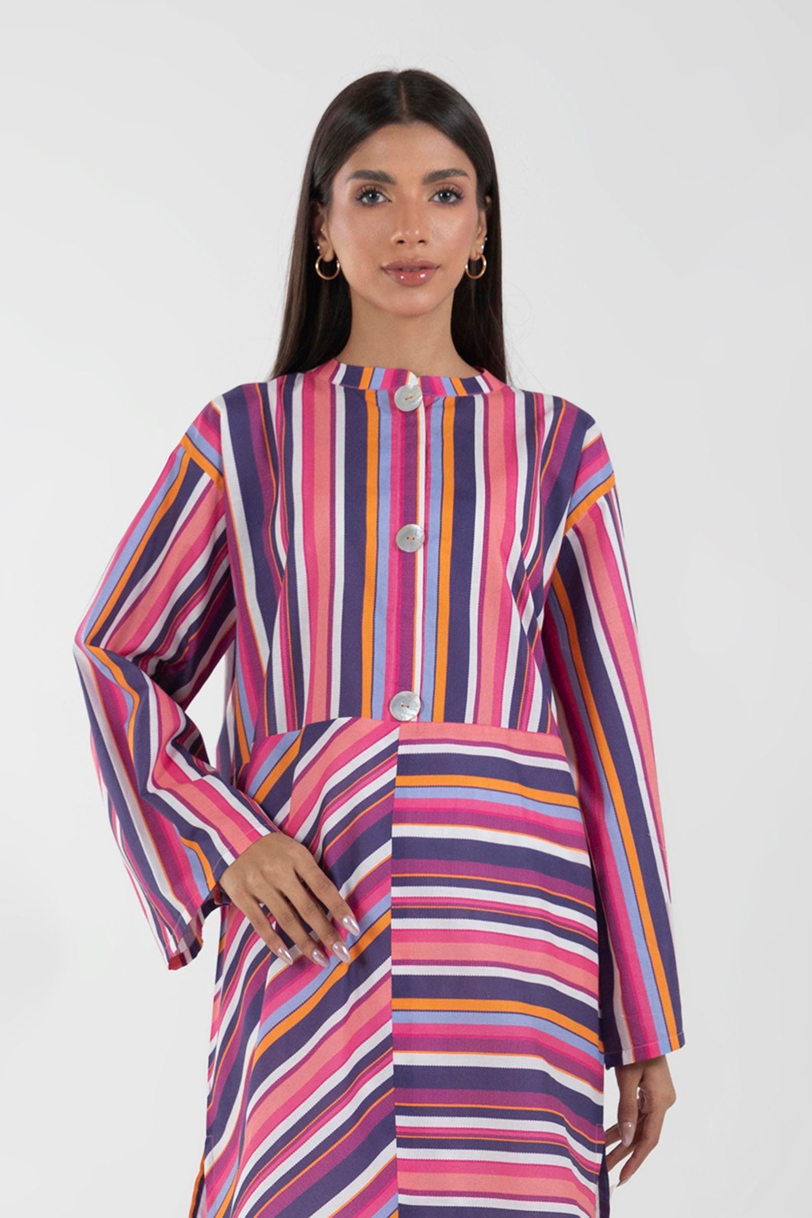 Stitched Boxy Printed Shirt Secondary image