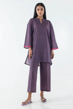 Stitched Violet Printed Shirt + Culotte