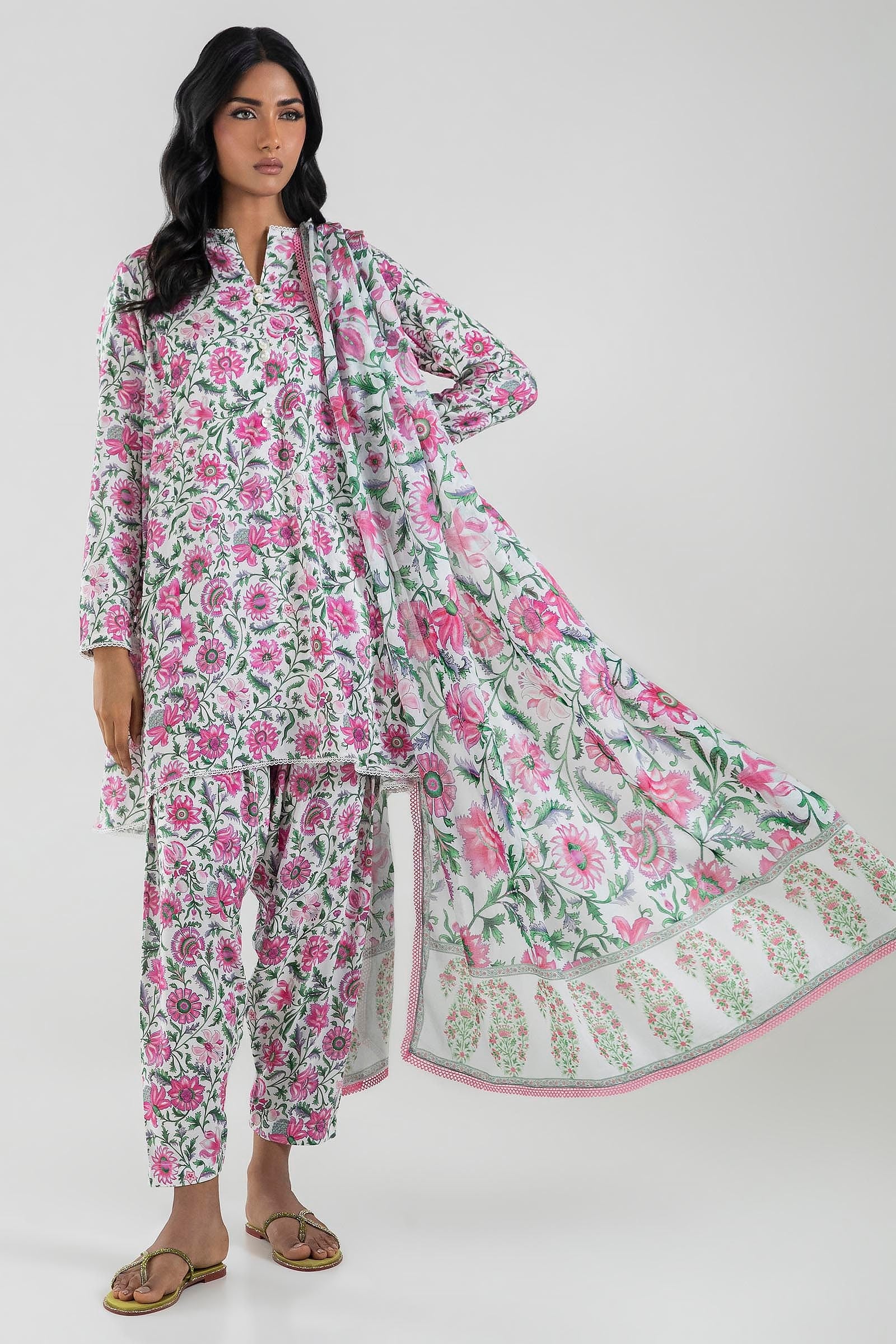 Multi Lawn Dupatta