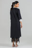 Stitched Black Embroidered Shirt