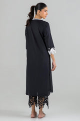 Stitched Black Embroidered Shirt