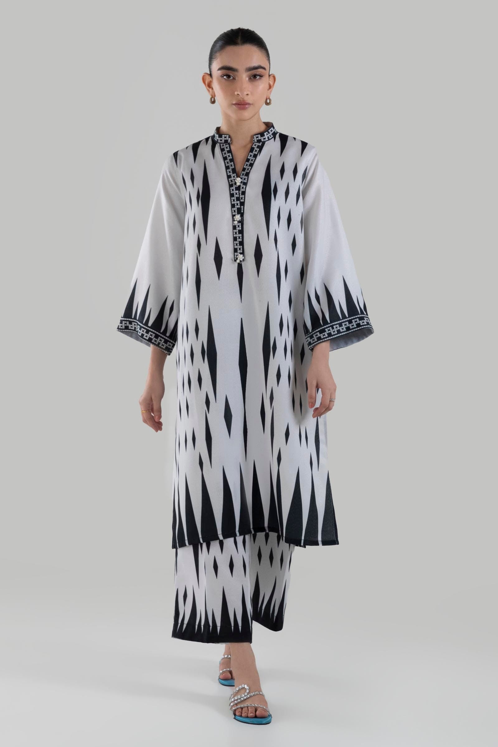 Stitched Basic Printed Shirt + Culotte Main image