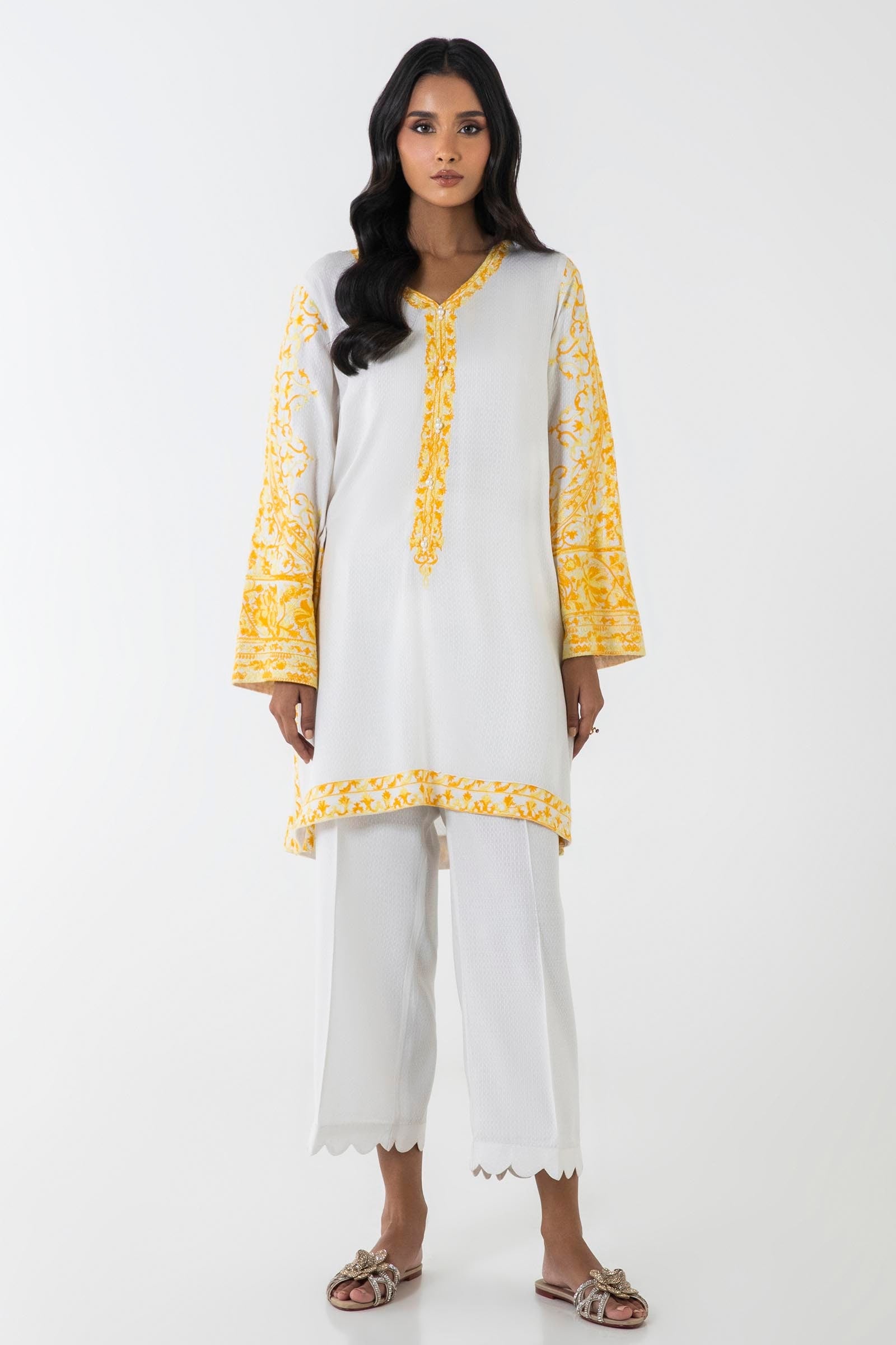 Stitched Light Blue Embroidered Shirt Main image
