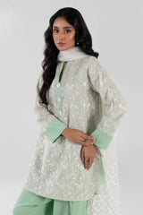 Stitched Green Embroidered Shirt