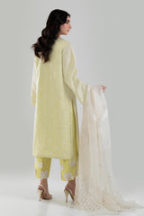 Stitched Light Yellow Embroidered Shirt