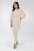 Stitched Basic Beige Printed Shirt