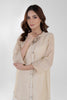 Stitched Basic Beige Printed Shirt