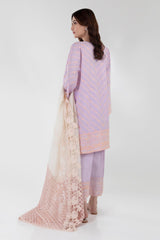 Stitched Boxy Purple Embroidered Shirt