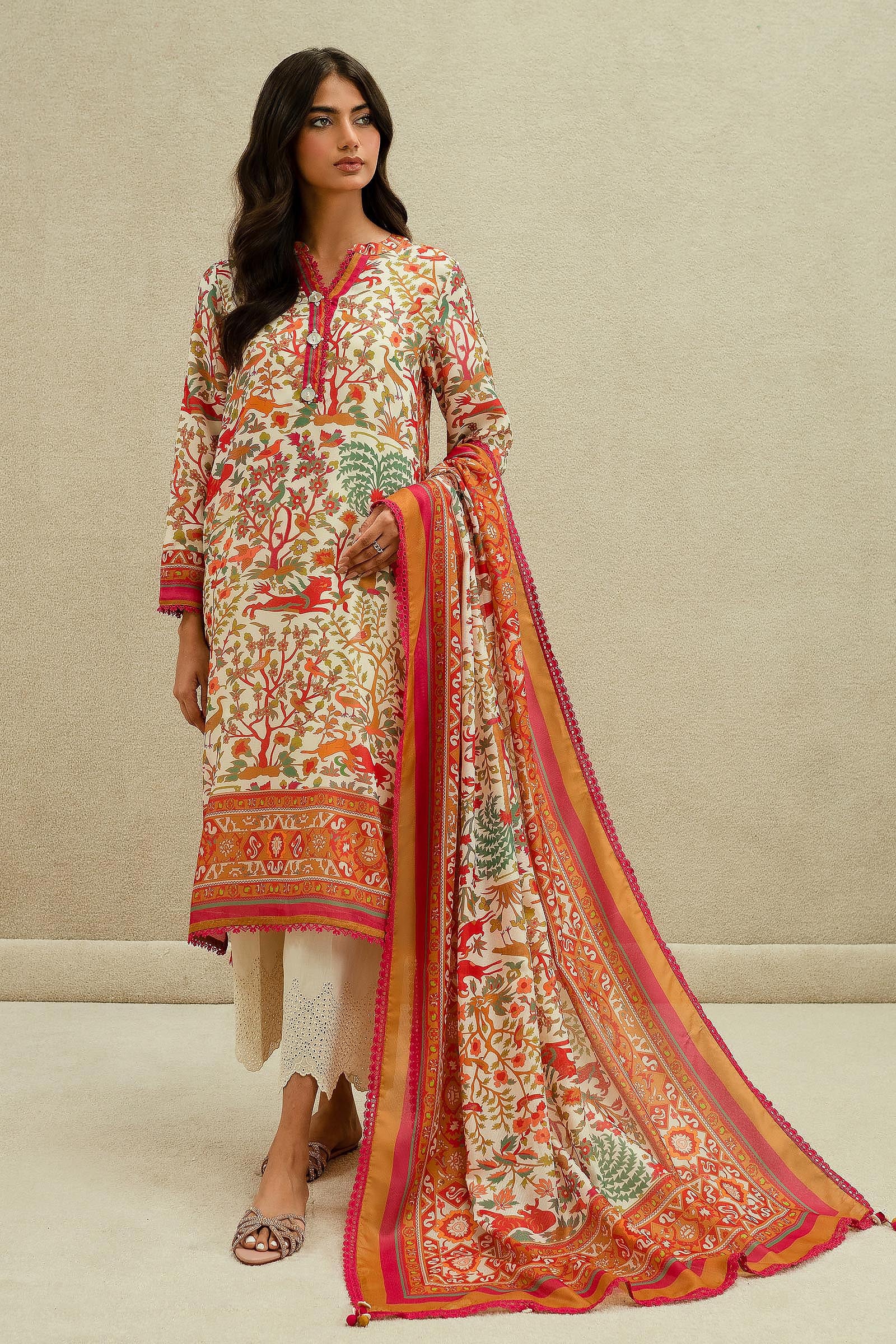 Stitched Multi Printed Shirt