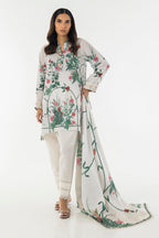 Stitched Embroidered Crepe Shirt